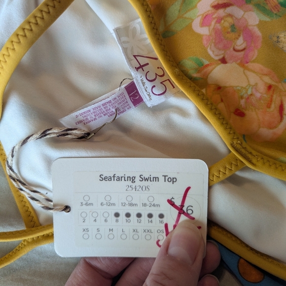 Matilda Jane NWT Seafaring Swim Tankini Top sz 12 - Picture 4 of 4